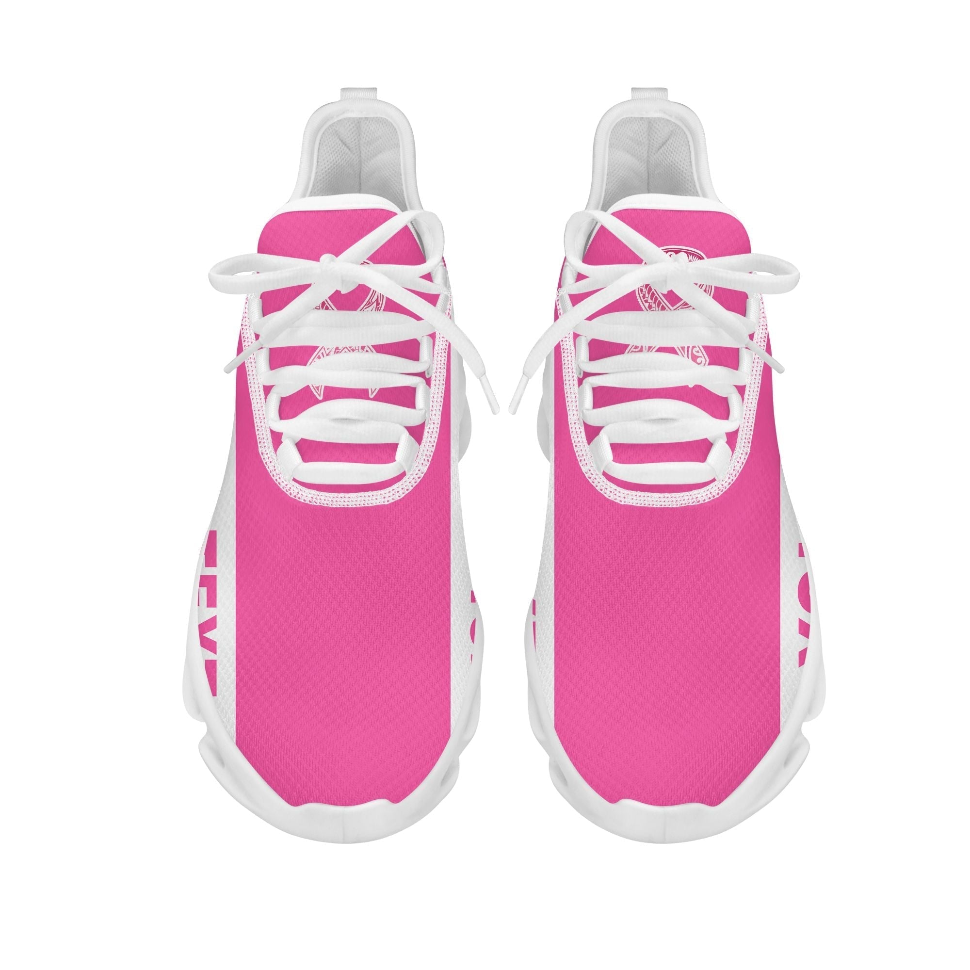 Polynesian Footwear Fiji Pinktober Sport Clunky Sneakers White LT10