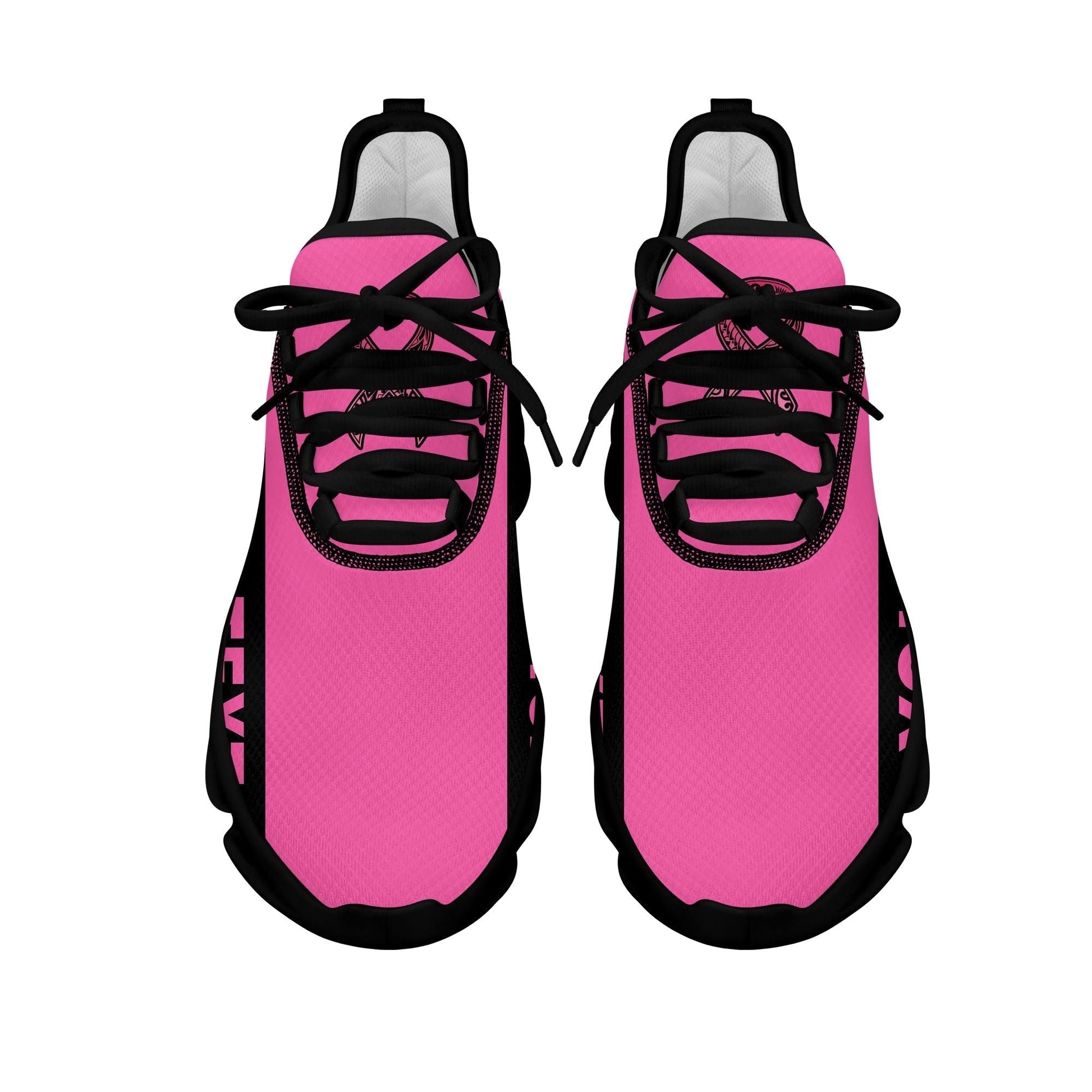 Polynesian Footwear Fiji Pinktober Sport Clunky Sneakers Black LT10