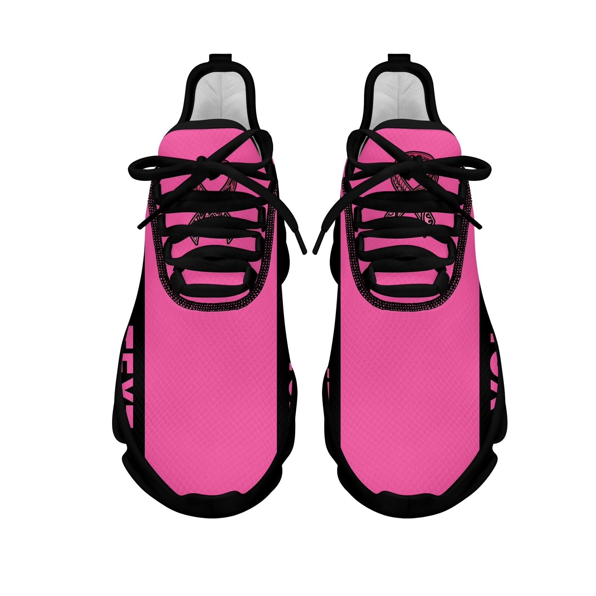 Polynesian Footwear Fiji Pinktober Sport Clunky Sneakers Black LT10