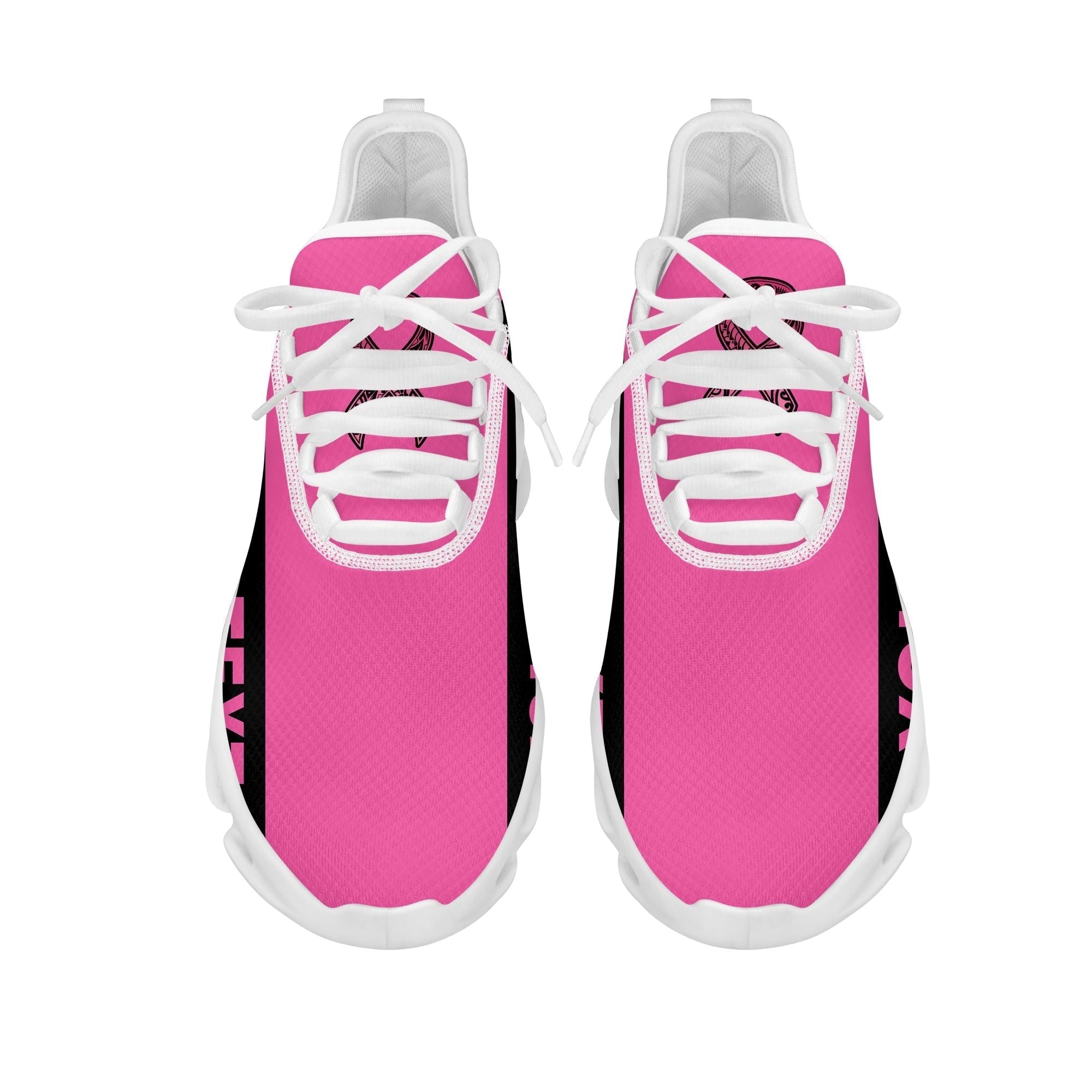 Polynesian Footwear Fiji Pinktober Sport Clunky Sneakers Black LT10
