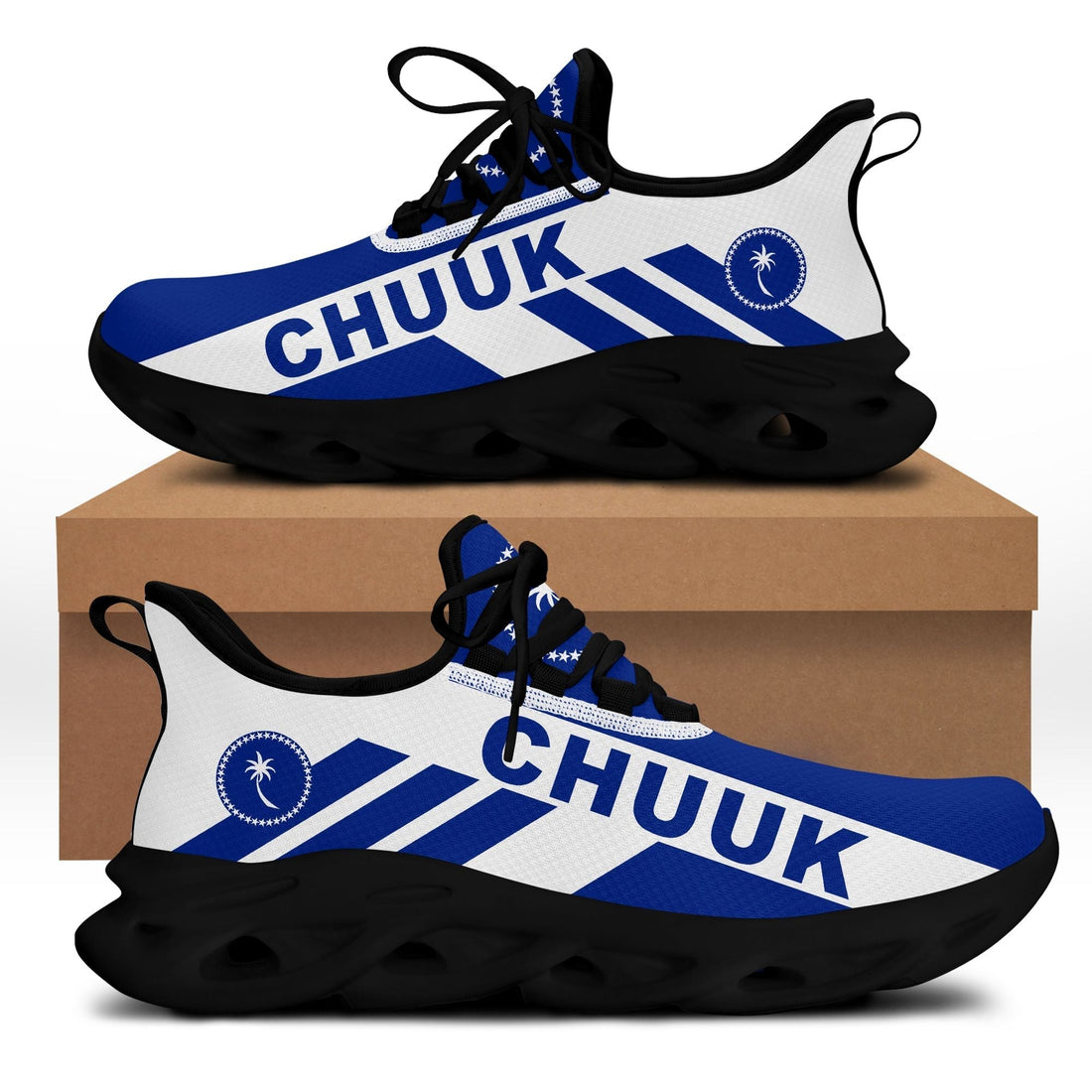 Polynesian Footwear Chuuk Flag Sport Clunky Sneakers LT10