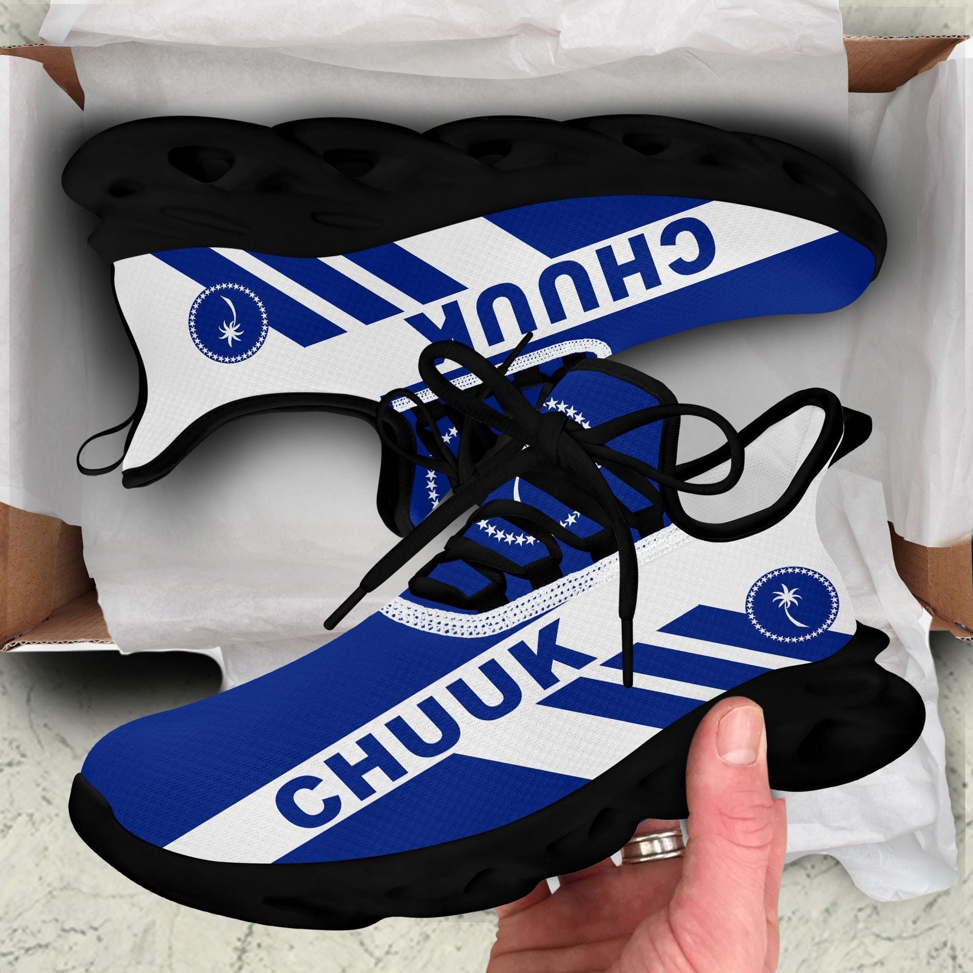 Polynesian Footwear Chuuk Flag Sport Clunky Sneakers LT10