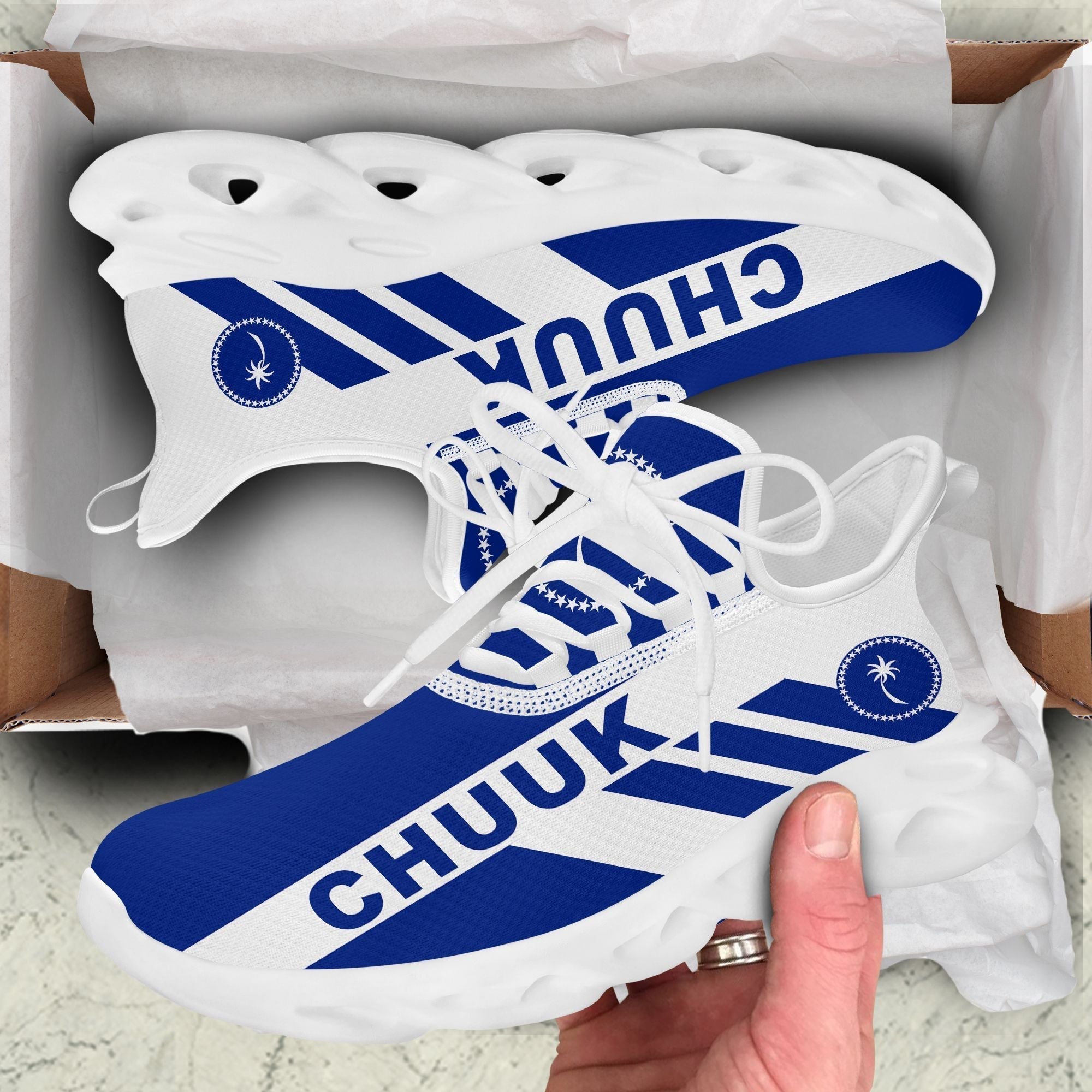 Polynesian Footwear Chuuk Flag Sport Clunky Sneakers LT10