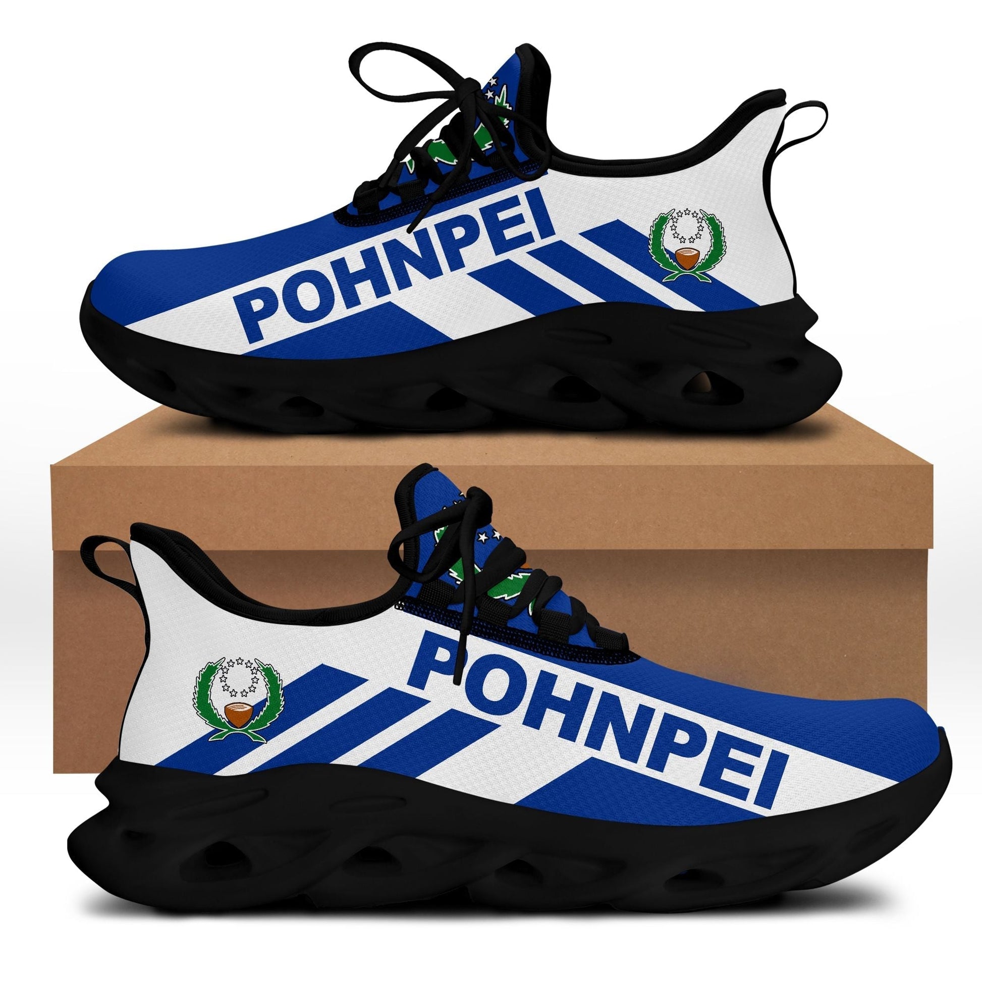 Polynesian Footwear Pohnpei Flag Sport Clunky Sneakers LT10