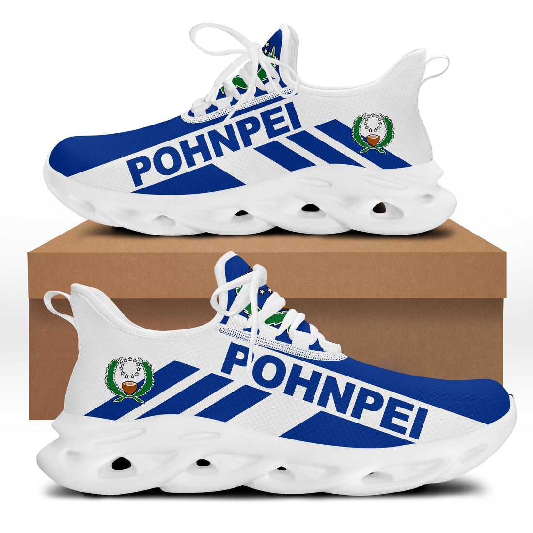 Polynesian Footwear Pohnpei Flag Sport Clunky Sneakers LT10