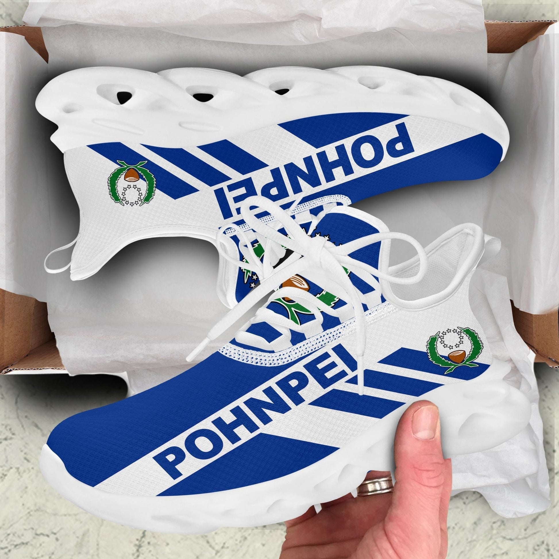 Polynesian Footwear Pohnpei Flag Sport Clunky Sneakers LT10