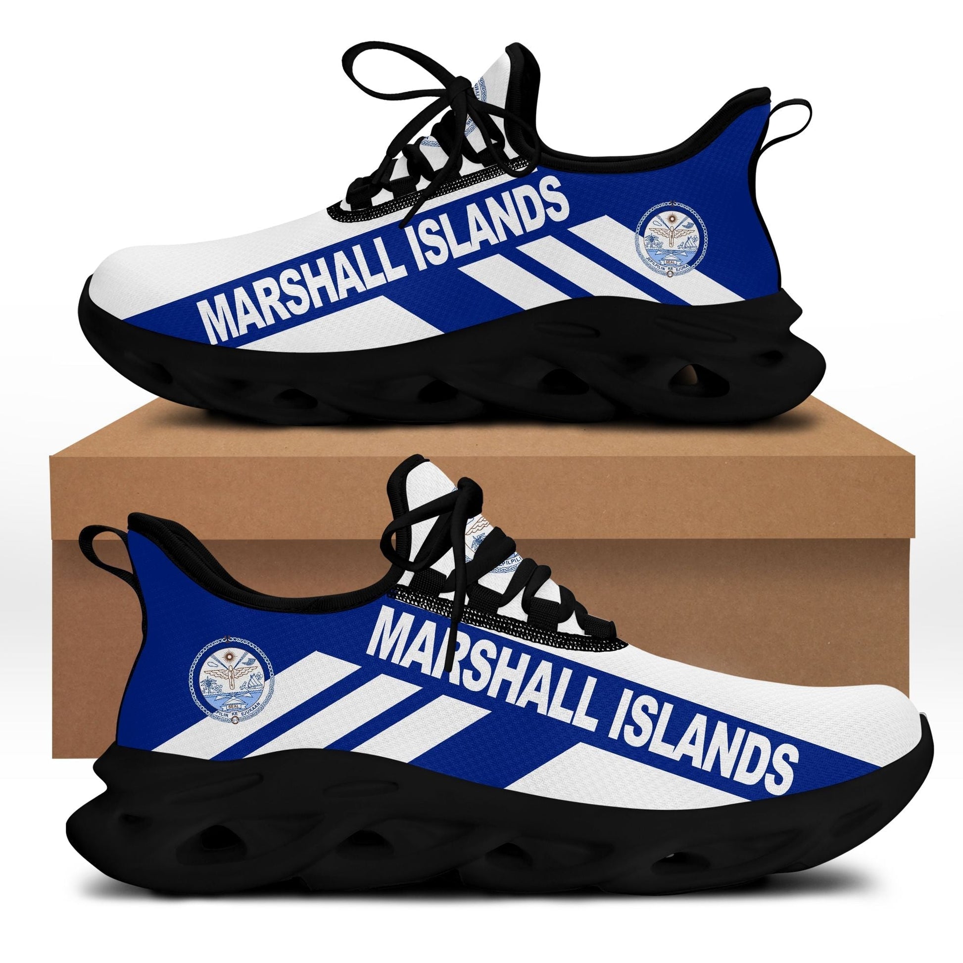 Polynesian Footwear Marshall Islands Flag Sport Clunky Sneakers LT10