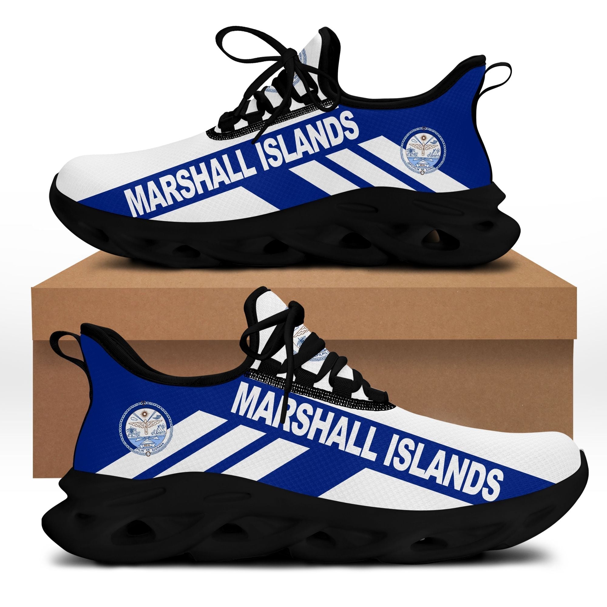 Polynesian Footwear Marshall Islands Flag Sport Clunky Sneakers LT10