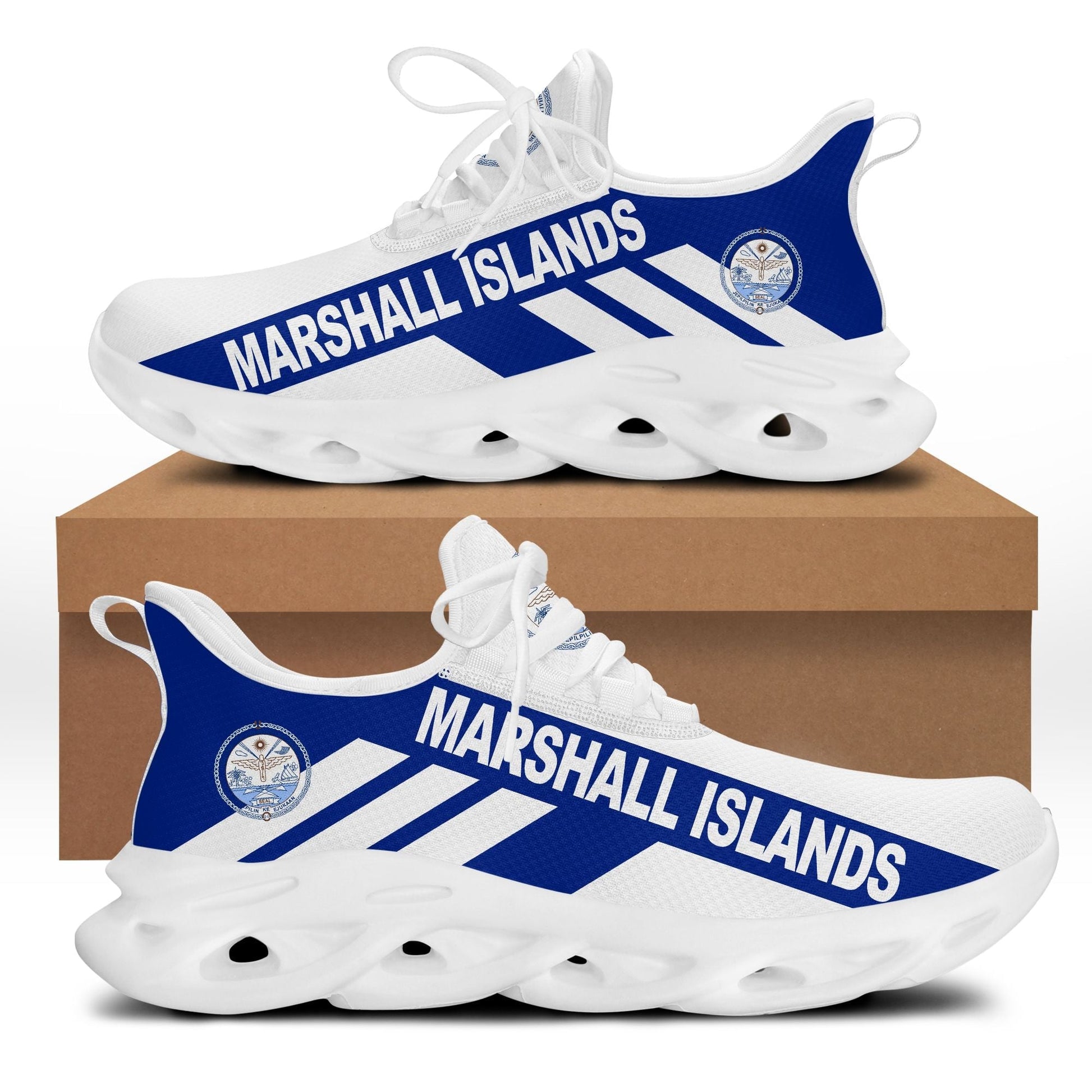 Polynesian Footwear Marshall Islands Flag Sport Clunky Sneakers LT10