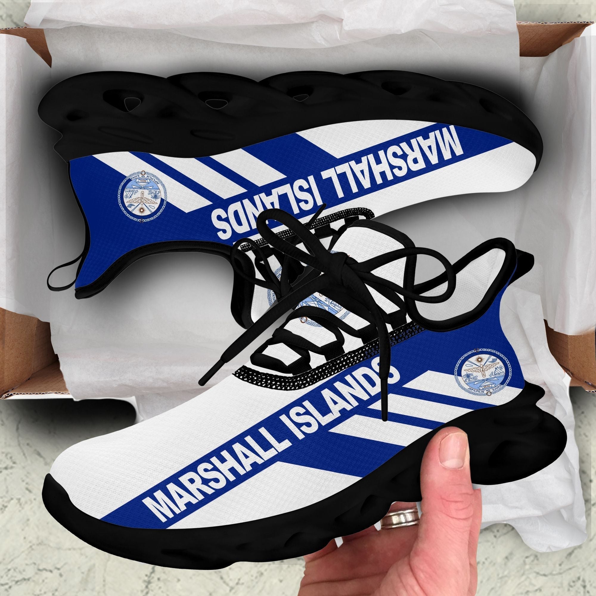 Polynesian Footwear Marshall Islands Flag Sport Clunky Sneakers LT10