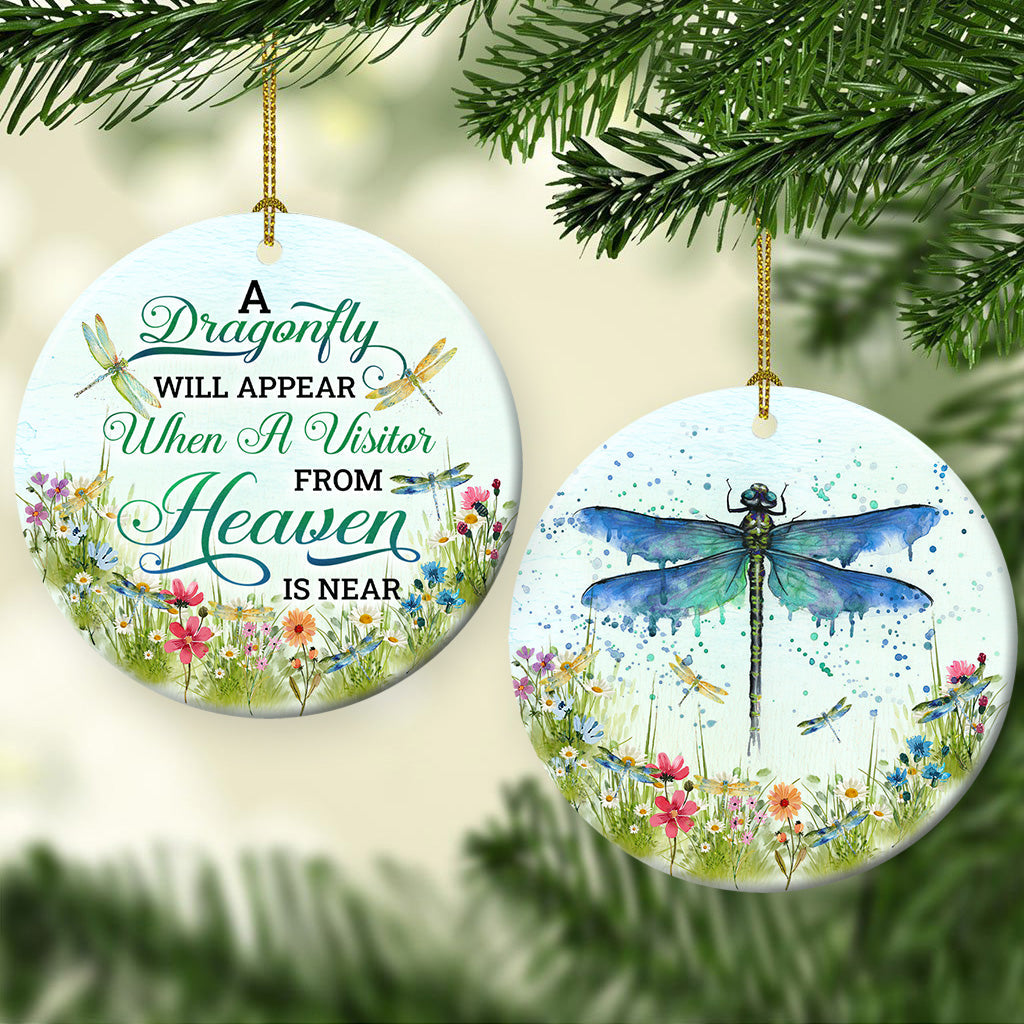 Dragonfly Faith Will Appear Circle Ornament
