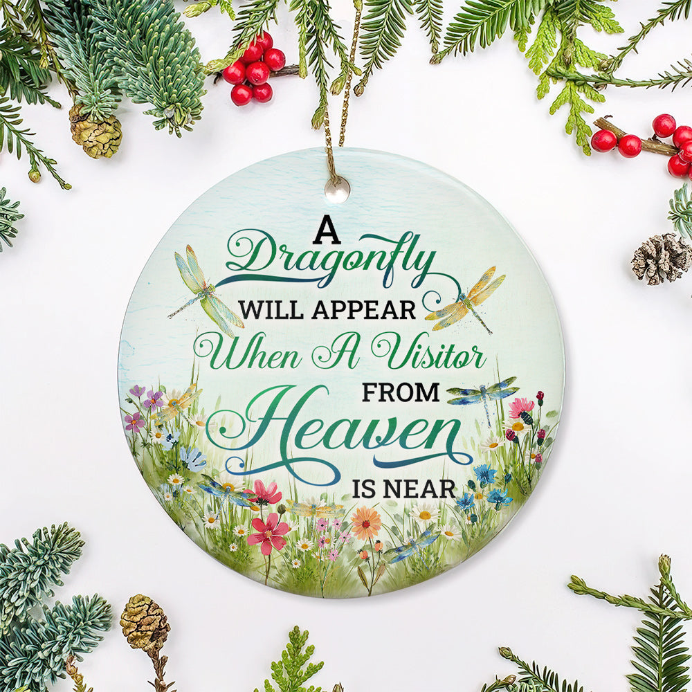 Dragonfly Faith Will Appear Circle Ornament