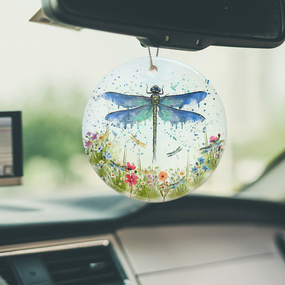 Dragonfly Faith Will Appear Circle Ornament