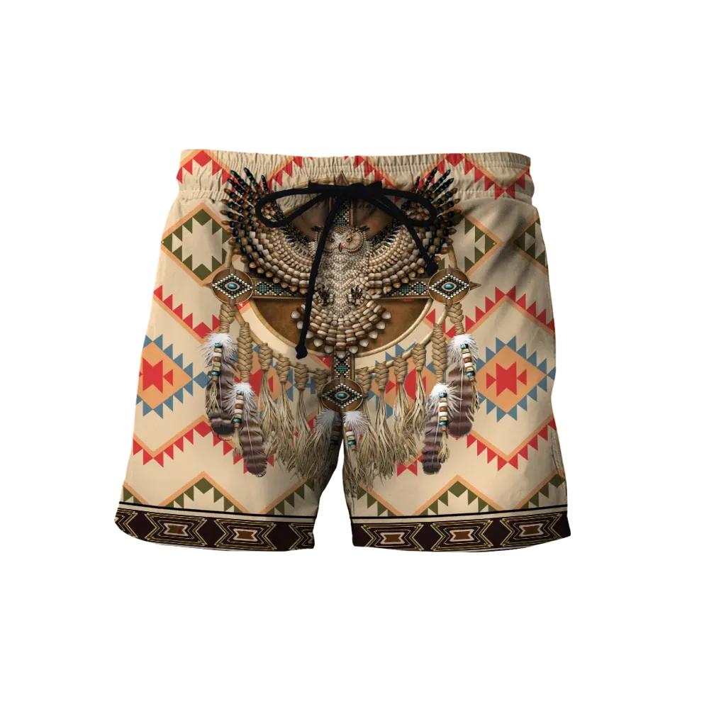 Native American Pattern Dreamcatcher 3D All Over Printed Men Shorts