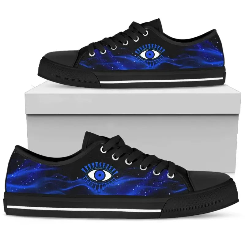 Footwear - Evil Eye Low Top Shoe Original Style - Blue LT8