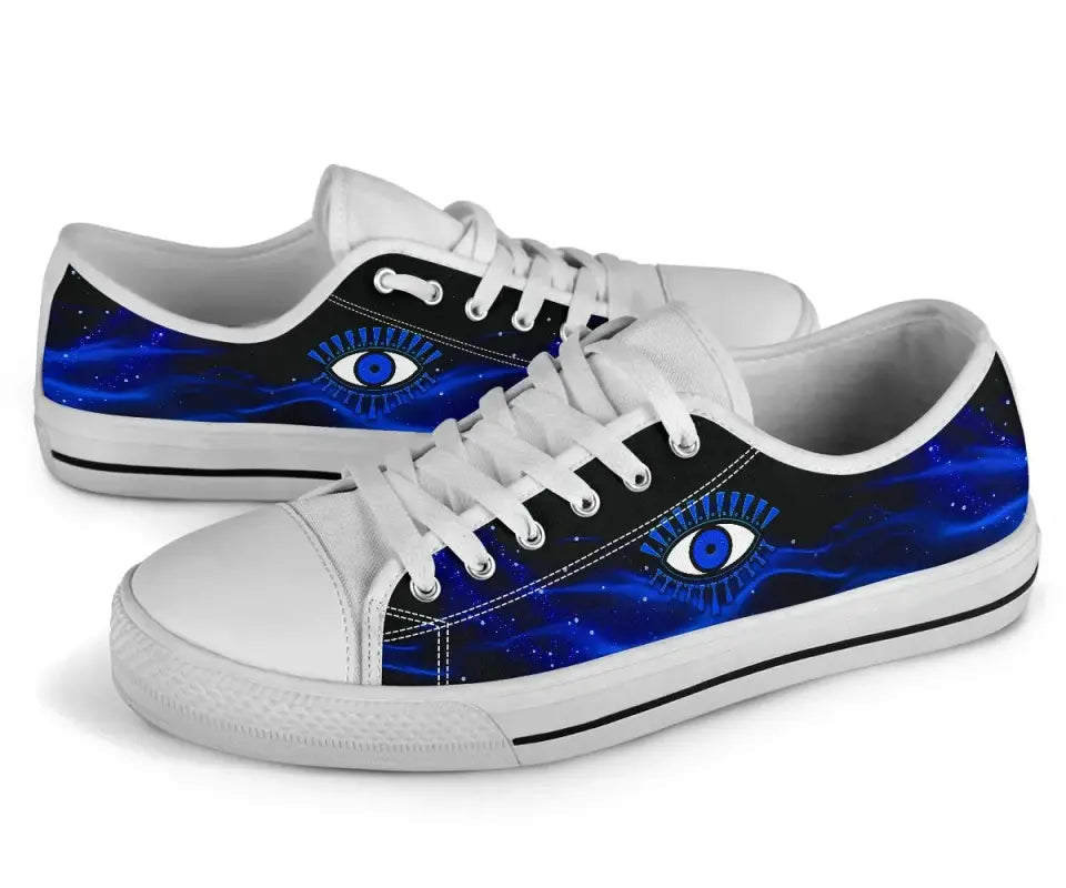 Footwear - Evil Eye Low Top Shoe Original Style - Blue LT8