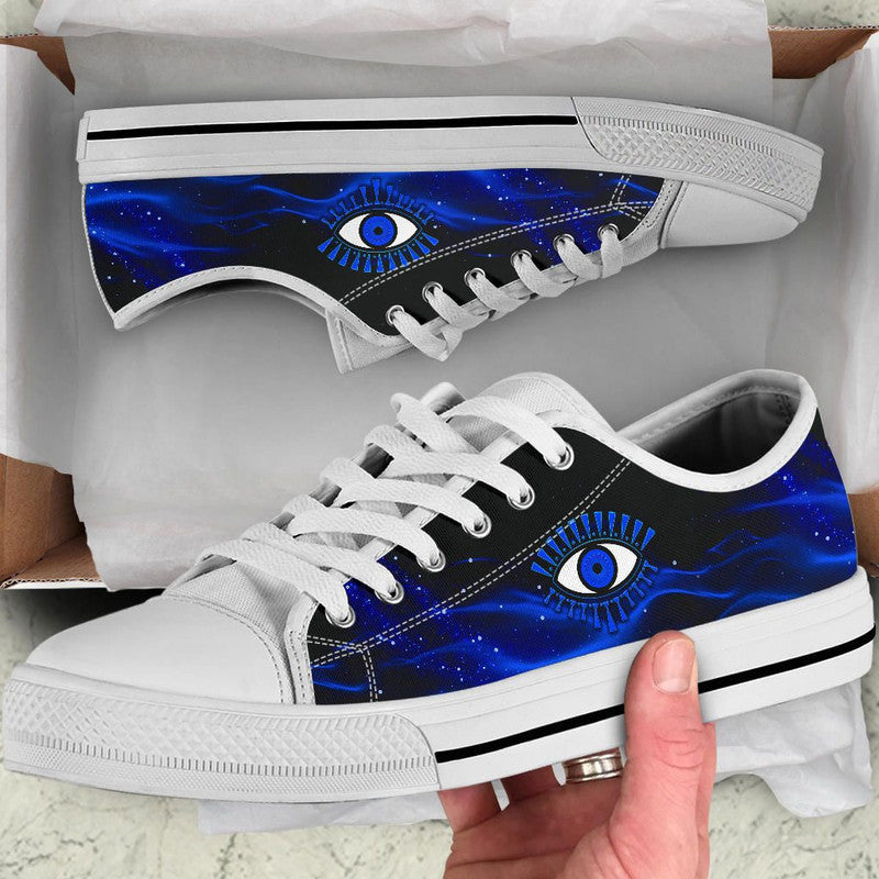 Footwear - Evil Eye Low Top Shoe Original Style - Blue LT8