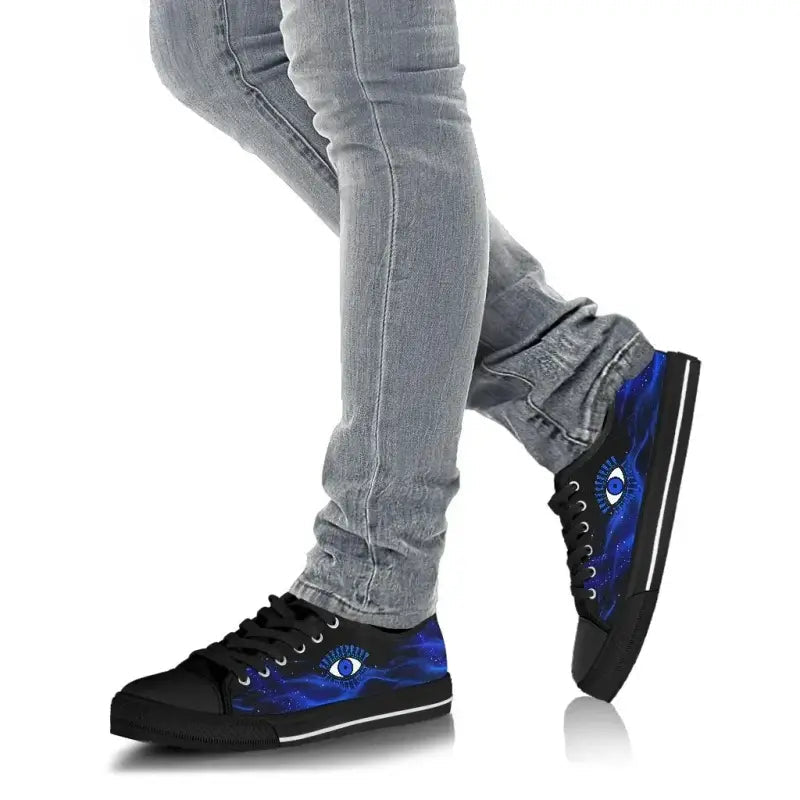 Footwear - Evil Eye Low Top Shoe Original Style - Blue LT8