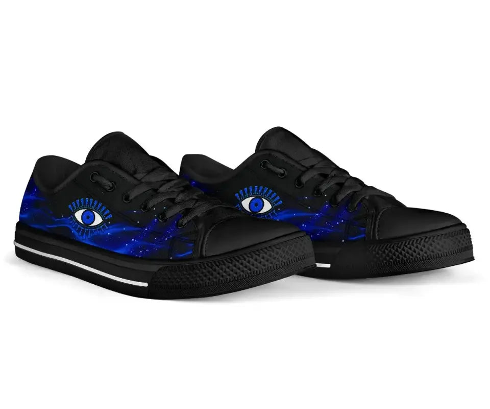 Footwear - Evil Eye Low Top Shoe Original Style - Blue LT8