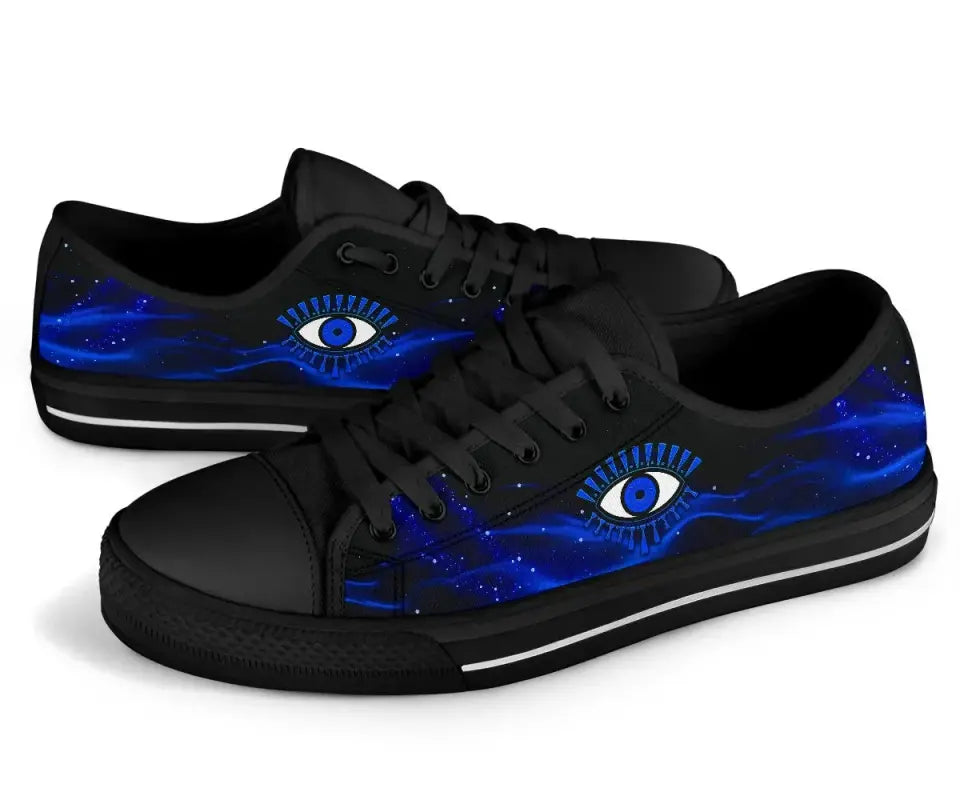 Footwear - Evil Eye Low Top Shoe Original Style - Blue LT8