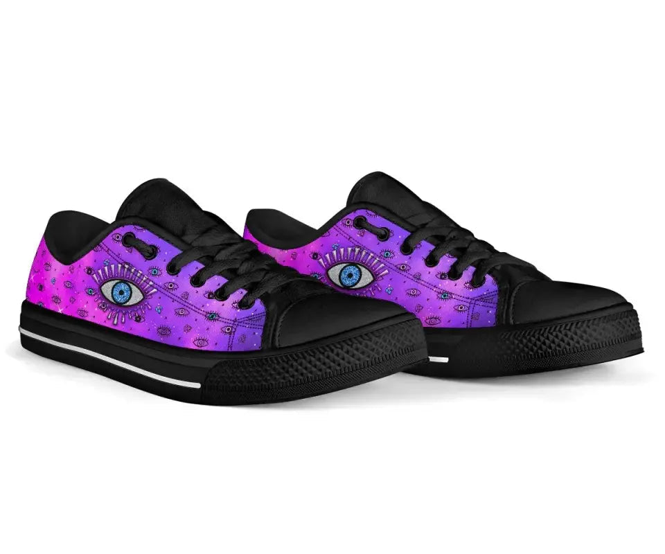 Footwear - Evil Eye Low Top Shoe Simple Style - Pink LT8