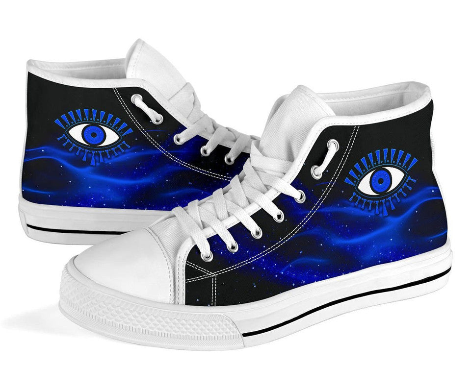 Footwear - Evil Eye High Top Shoe Original Style - Blue LT8