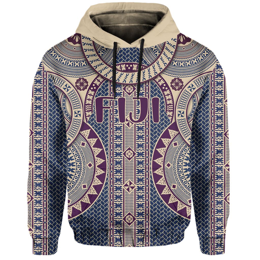 African Hoodie Fiji Circle Tapa Fala Masi Hoodie LT10