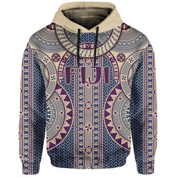 African Hoodie Fiji Circle Tapa Fala Masi Hoodie LT10