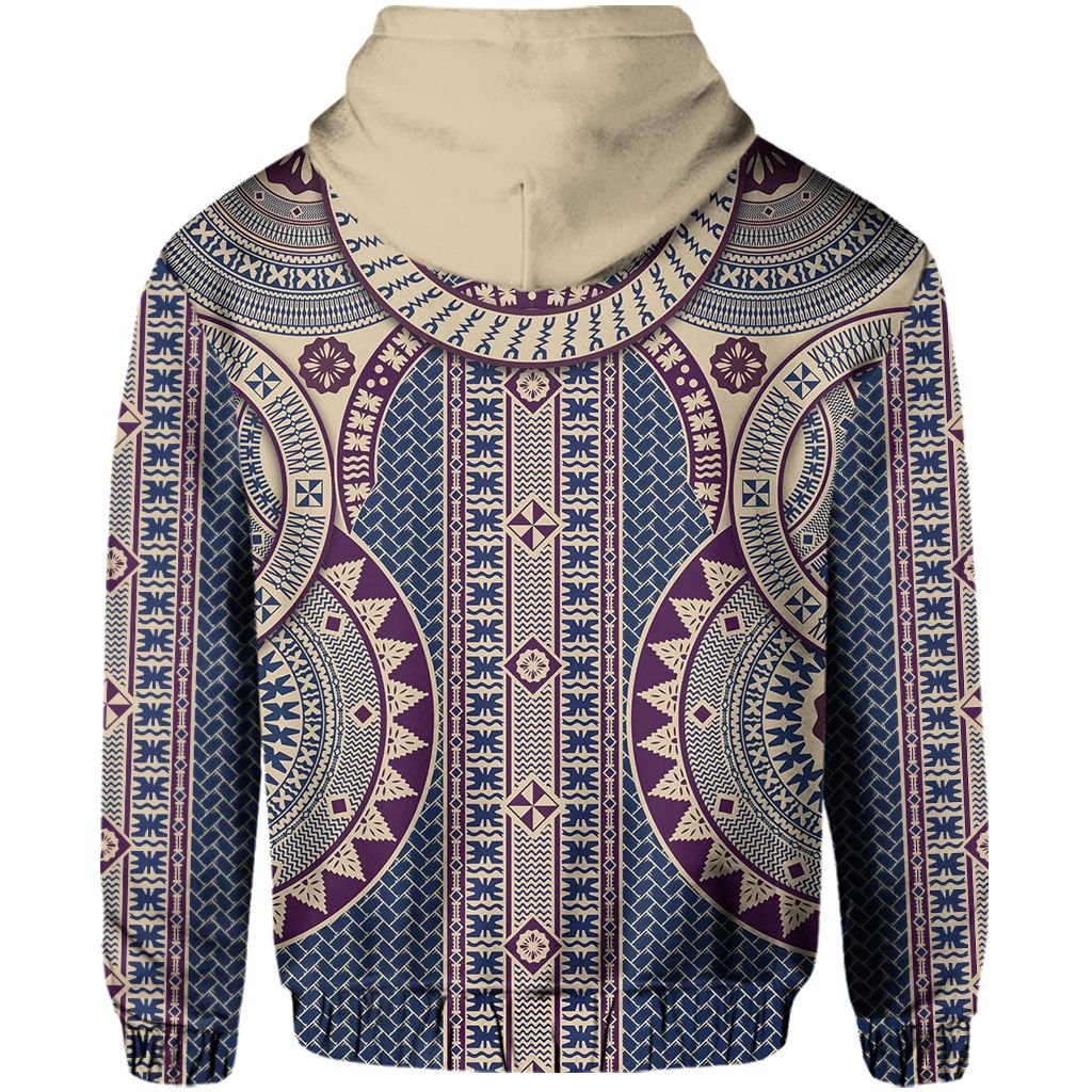 African Hoodie Fiji Circle Tapa Fala Masi Hoodie LT10