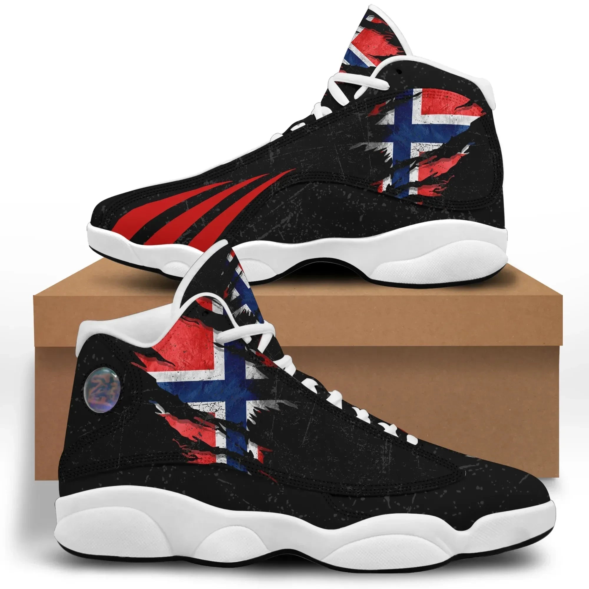 Norway In Me High Top Sneakers Shoes Special Grunge Style RLT7