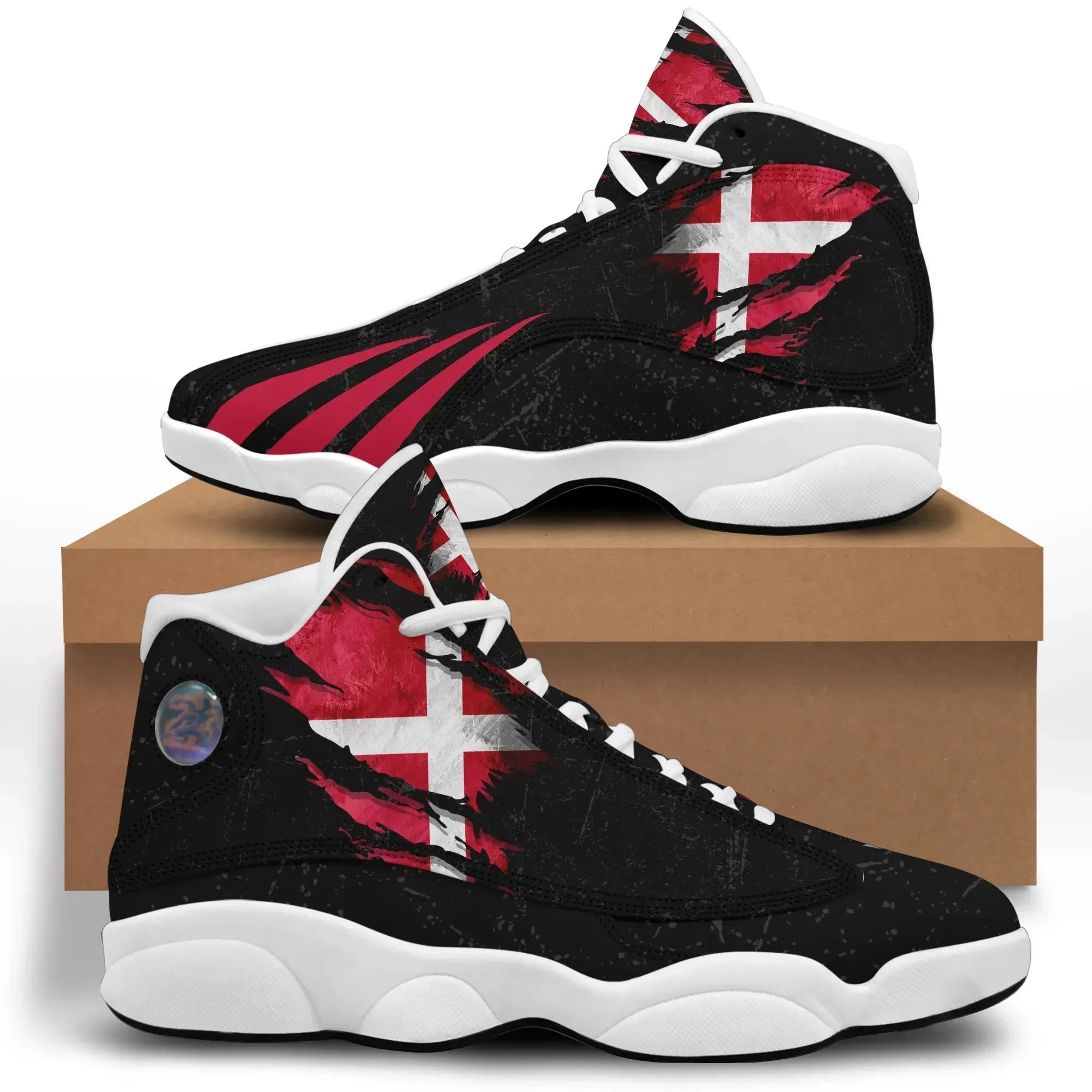 Denmark In Me High Top Sneakers Shoes - Special Grunge Style RLT13