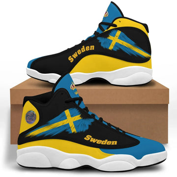 Sweden High Top Sneakers Wings Flag RLT7