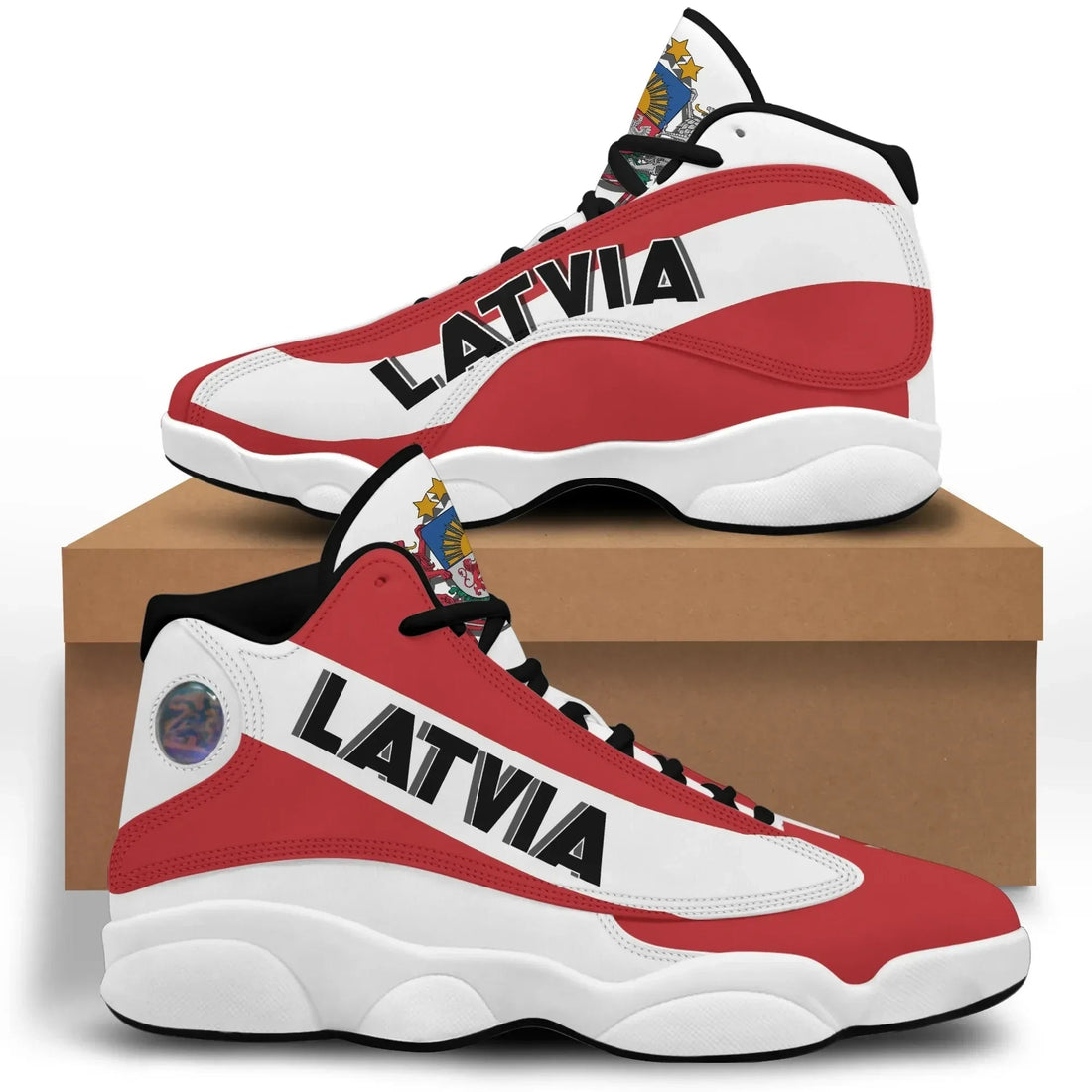 Latvia High Top Sneakers Shoes Women's/Men's - Special Flag RLT6