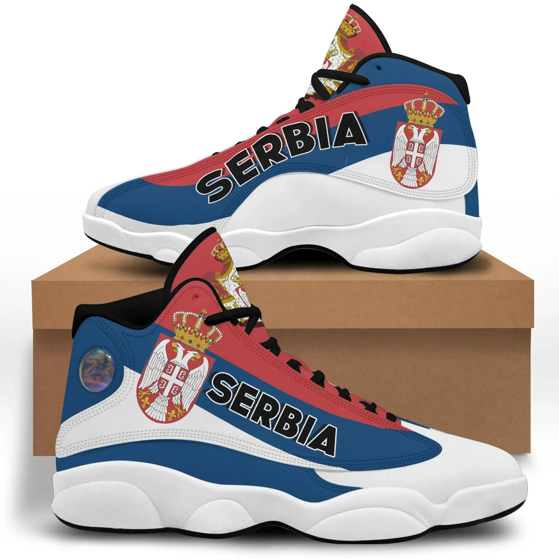 Serbia High Top Sneakers Shoes Women's/Men's Special Flag RLT7