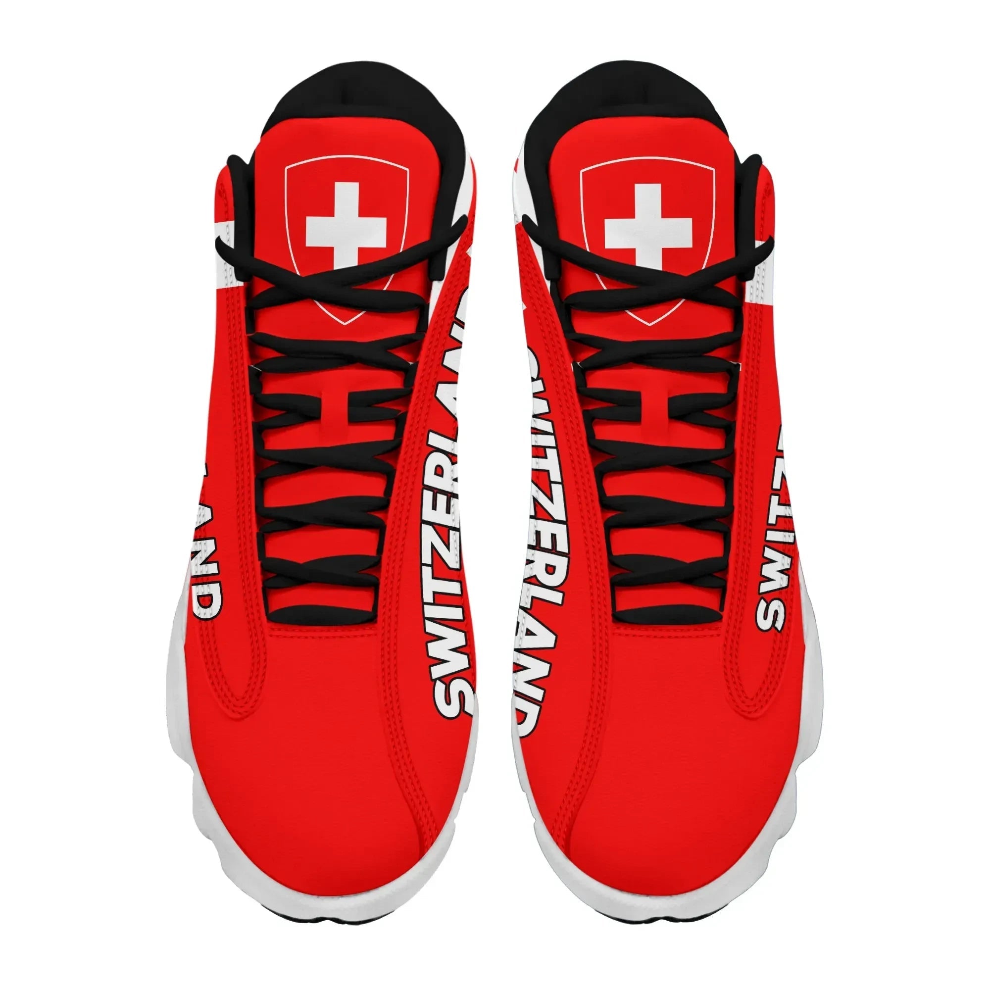 Switzerland High Top Sneakers Shoes Special Flag RLT13