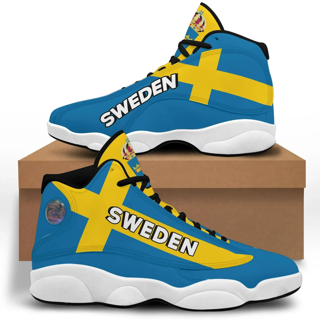 Sweden High Top Sneakers Shoes Special Flag RLT7