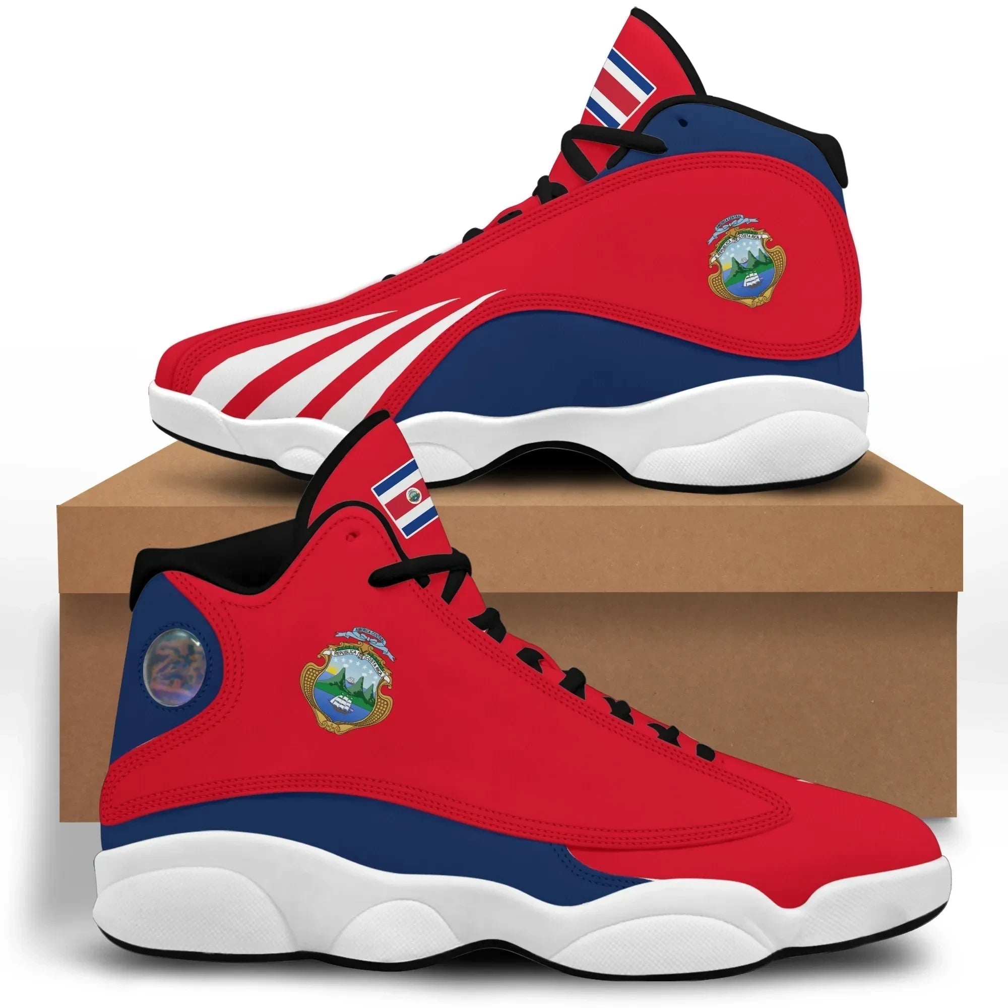 Costa Rica Flag High Top Sneakers Shoes (Women's/Men's) RLT13