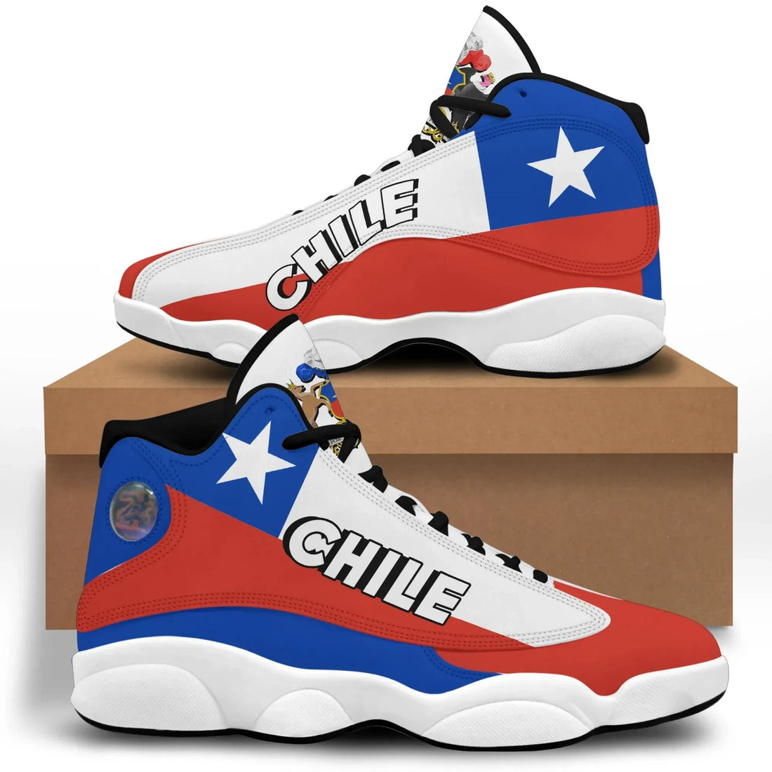 Chile High Top Sneakers Shoes (Women's/Men's) - Special Flag RLT7