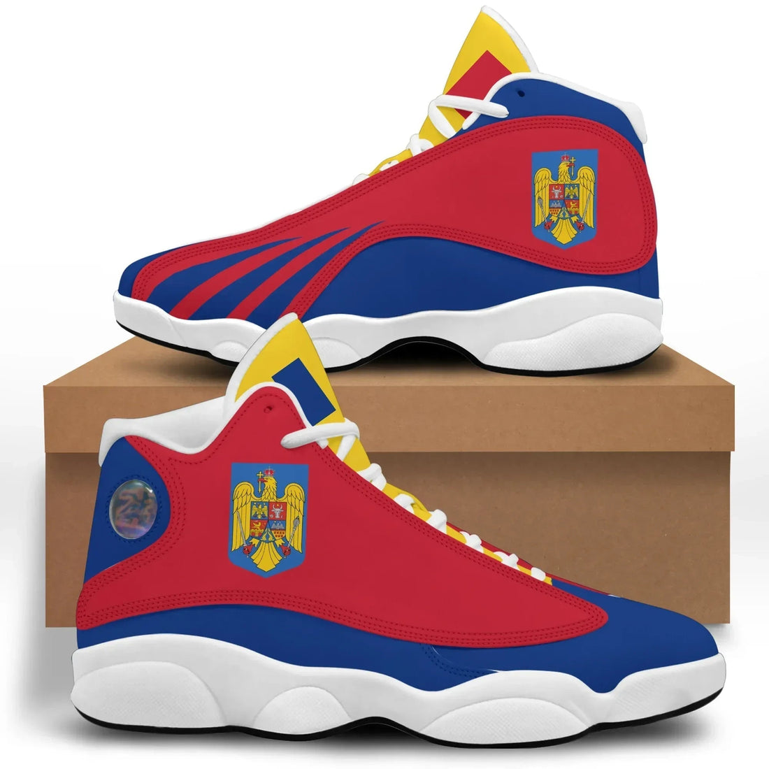 Romania High Top Sneakers Shoes Women's/Men's RLT13