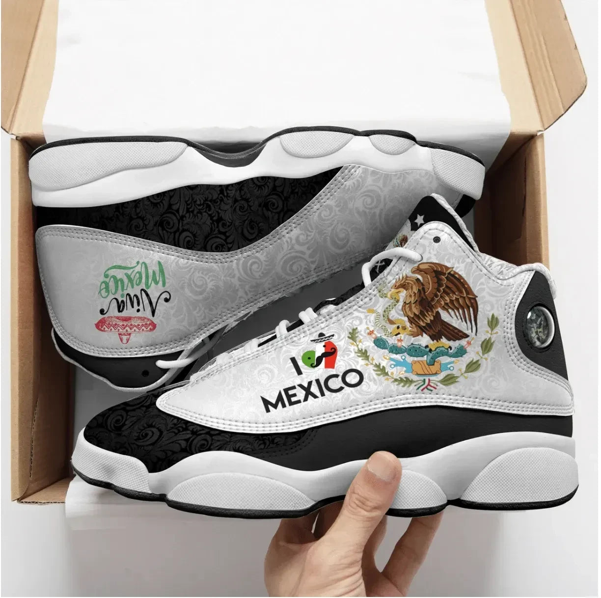 Mexico I Love High Top Sneakers Shoes Women's/Men's RLT13