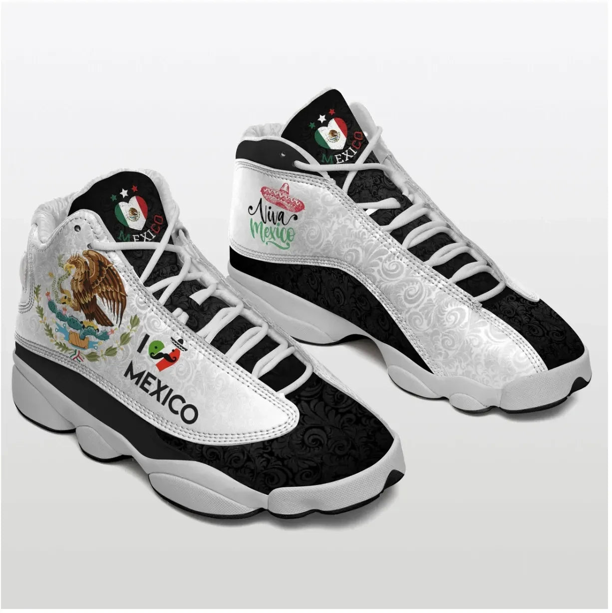 Mexico I Love High Top Sneakers Shoes Women's/Men's RLT13
