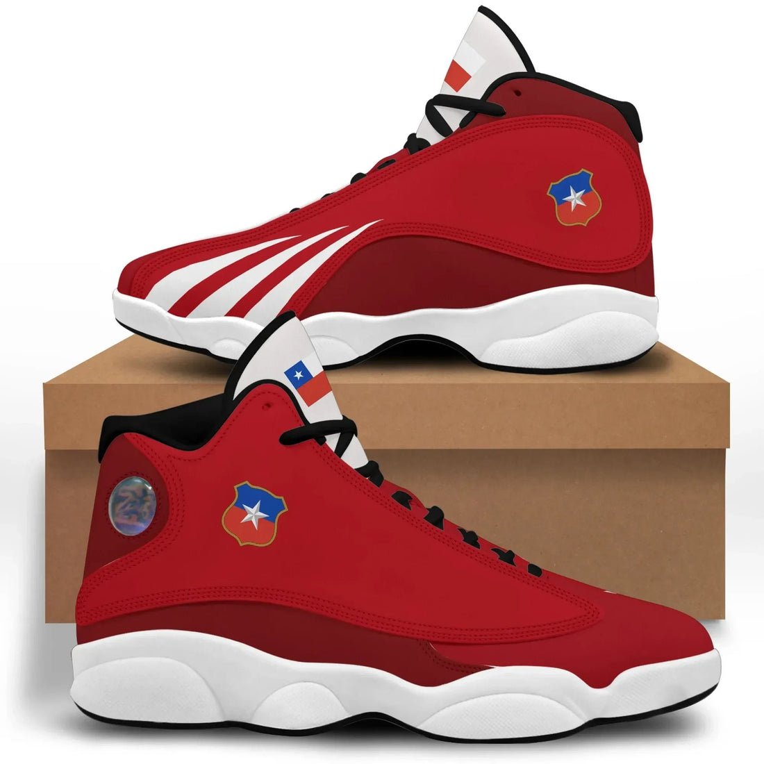 Chile Flag High Top Sneakers Shoes (Women's/Men's) RLT7