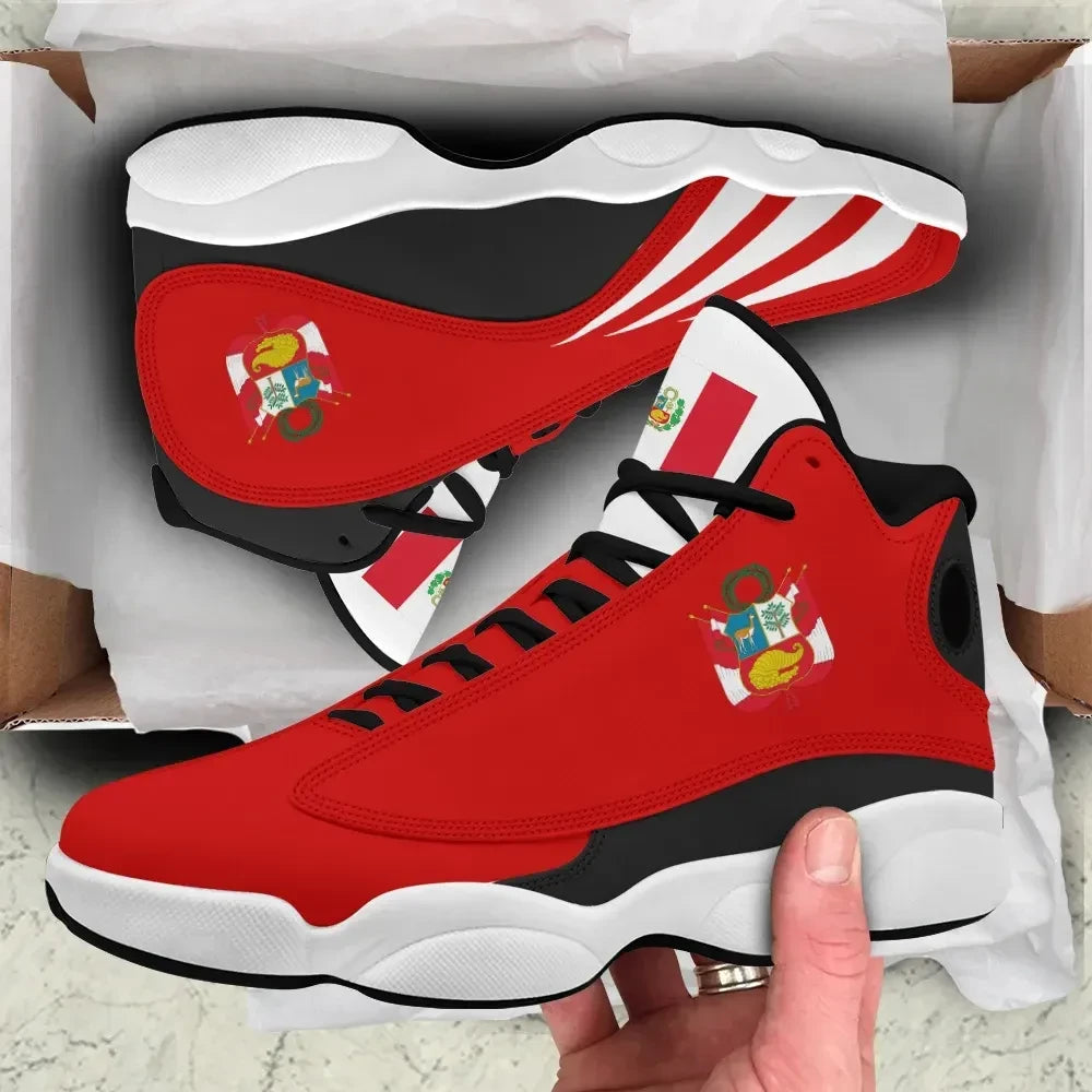 Peru Flag High Top Sneakers Shoes Women's/Men's RLT7