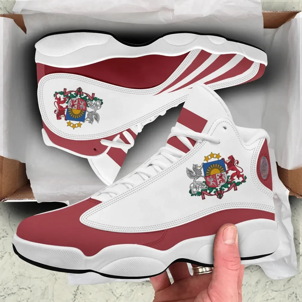 Latvia High Top Sneakers Shoes Women's/Men's RLT6