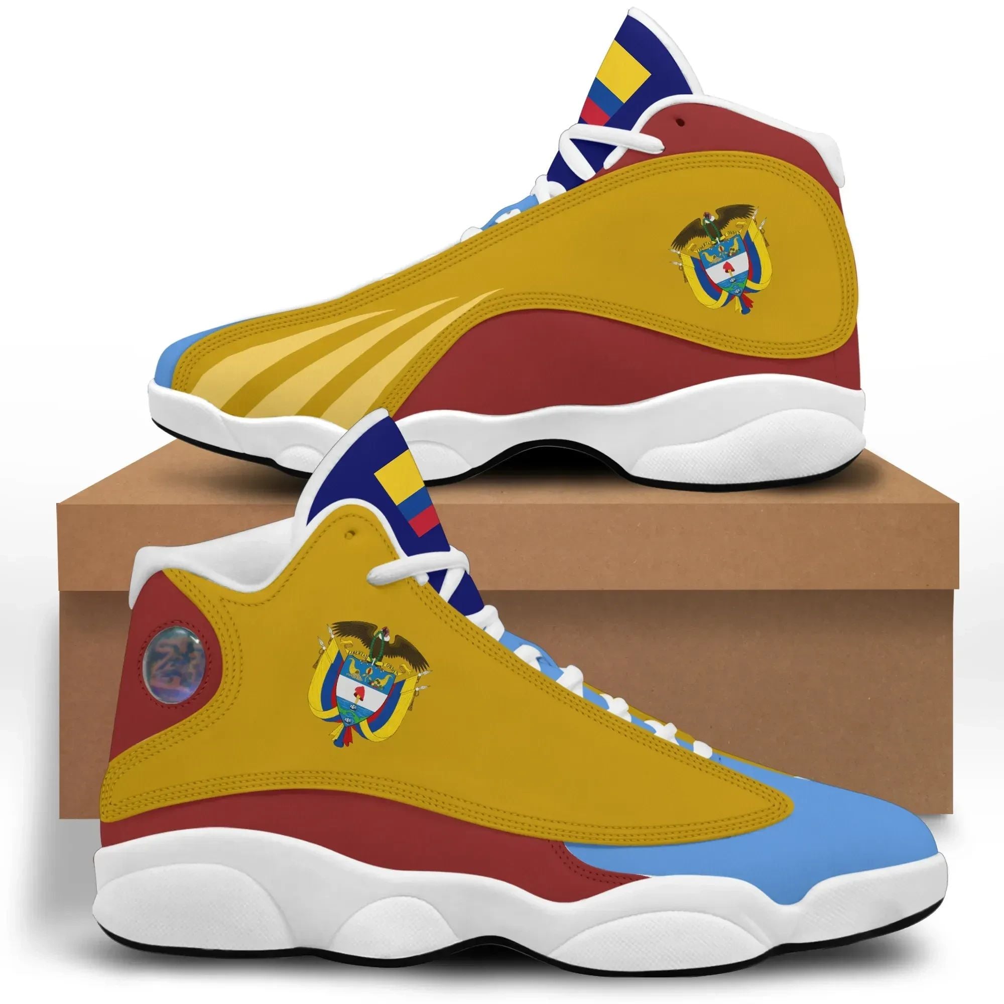 Colombia Flag High Top Sneakers Shoes (Women's/Men's) RLT7
