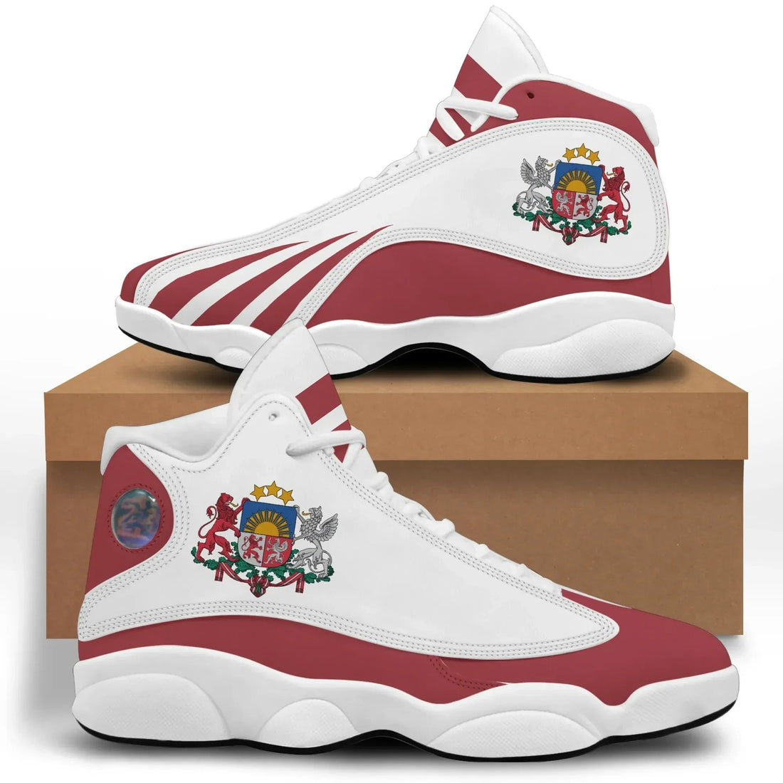 Latvia High Top Sneakers Shoes Women's/Men's RLT6