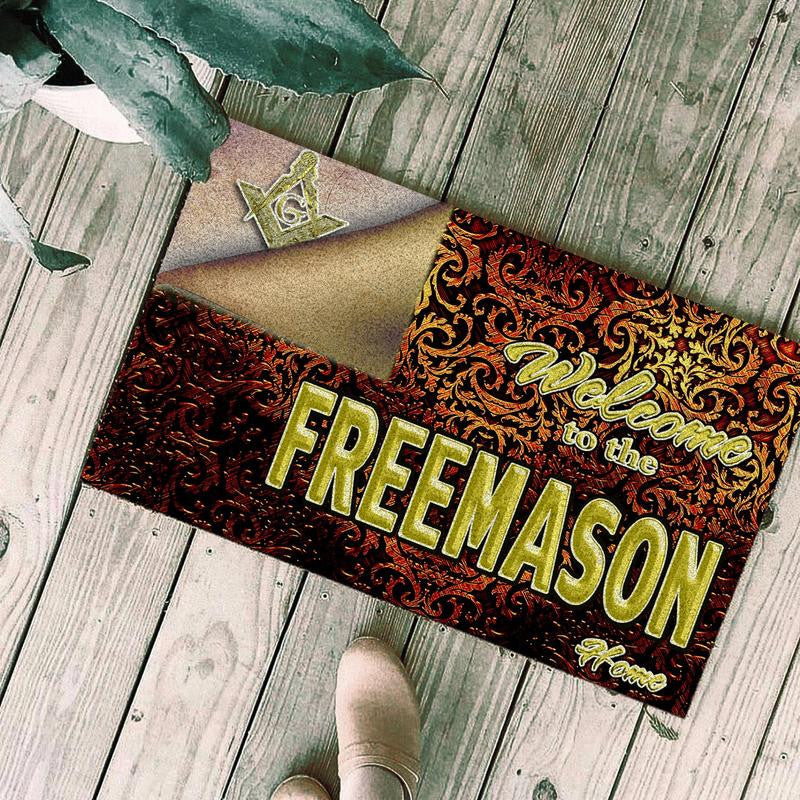 Wonder Print Shop Door Mat - Welcome To The Freemason Home LT10