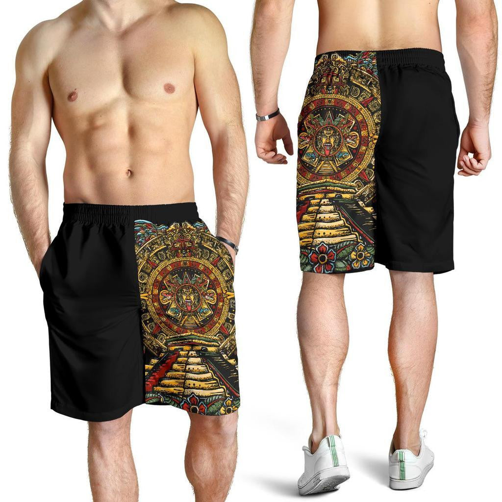Mexico Aztec Sun Stone Tattoo Men Shorts