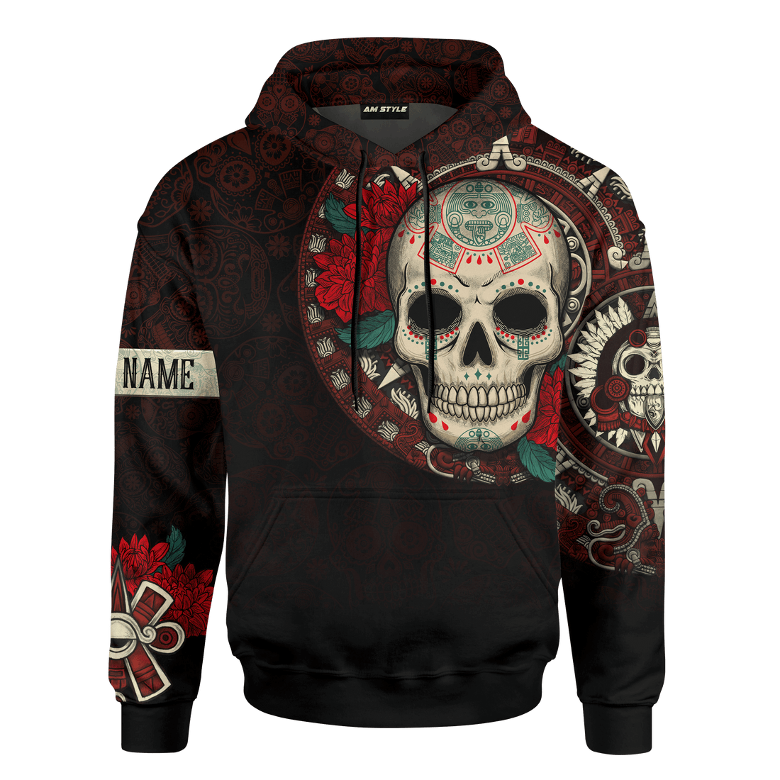 Aztec Maya Mexico OwlSugar Skull Day Of The Dead 3d All Over Printed Hoodie