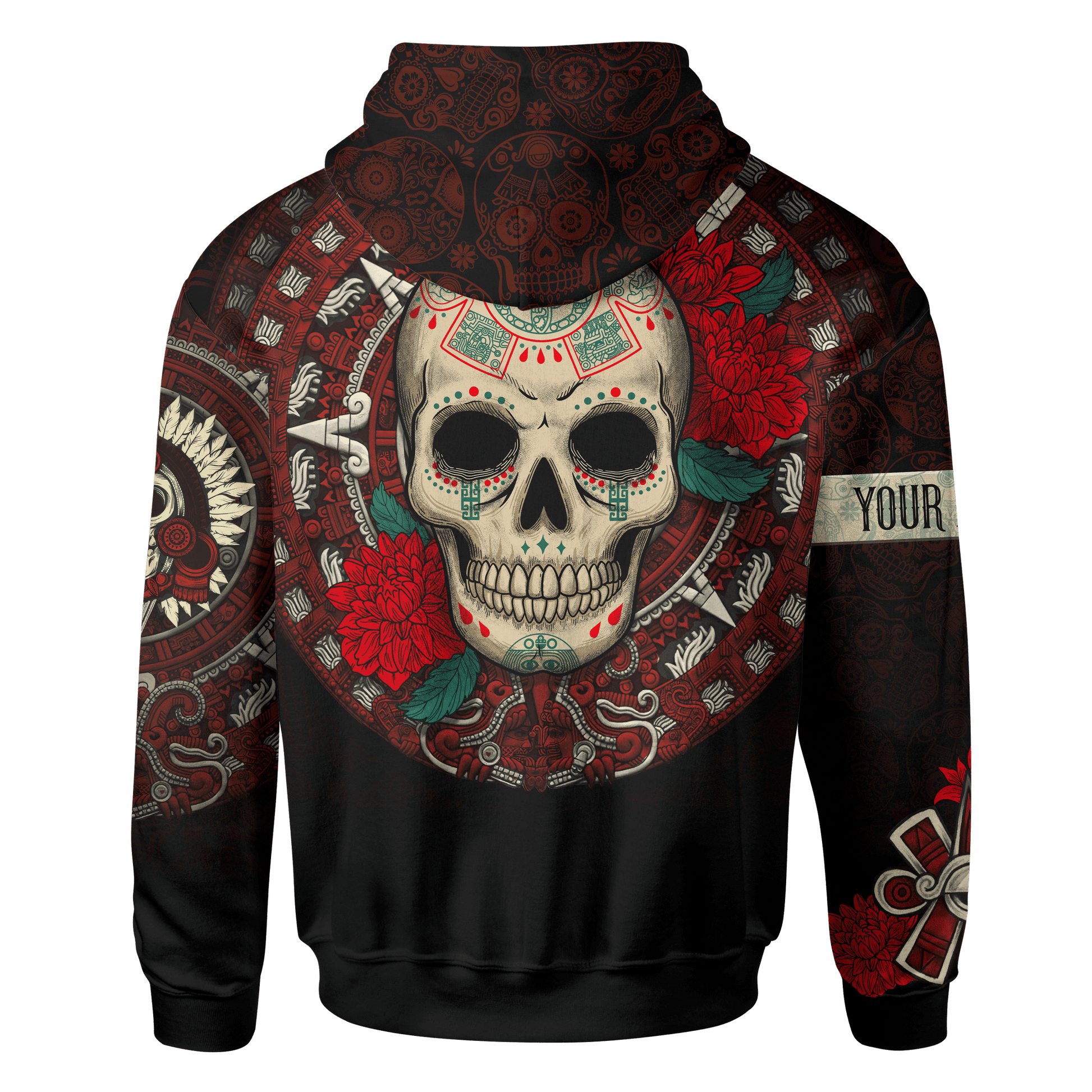 Aztec Maya Mexico OwlSugar Skull Day Of The Dead 3d All Over Printed Hoodie